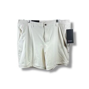 Lululemon NWT ABC Classic Fit Short 7” Warpstreme in Light Ivory Size 38